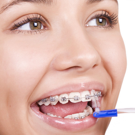 brushing and flossing